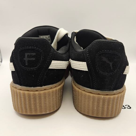PUMA X RIHANNA WOMEN'S 10 CREEPER FENTY SNEAKERS BLACK SUEDE - Picture 5 of 8